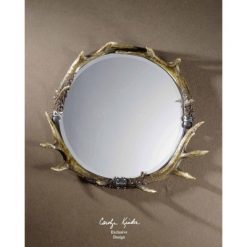 Discount ๐ Round Stag Horn Decorative Wall Mirror - Uttermost ๐