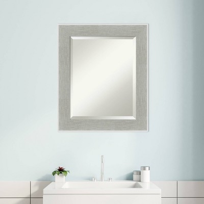 Promo ๐ Glam Framed Bathroom Vanity Wall Mirror Linen Gray - Amanti Art ๐ - Image 7