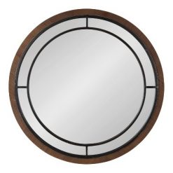 Best reviews of ⌛ Kate & Laurel All Things Decor 28" Round Audubon Wall Mirror Rustic Brown - Kate & Laurel All Things Decor ❤️