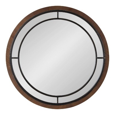 Best reviews of ⌛ Kate & Laurel All Things Decor 28" Round Audubon Wall Mirror Rustic Brown - Kate & Laurel All Things Decor ❤️