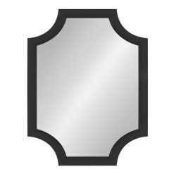 Outlet 👍 Kate & Laurel All Things Decor 18" x 24" Hogan Scallop Wall Mirror Black - Kate & Laurel All Things Decor 🔥