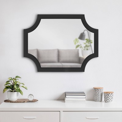 Outlet 👍 Kate & Laurel All Things Decor 18" x 24" Hogan Scallop Wall Mirror Black - Kate & Laurel All Things Decor 🔥 - Image 4