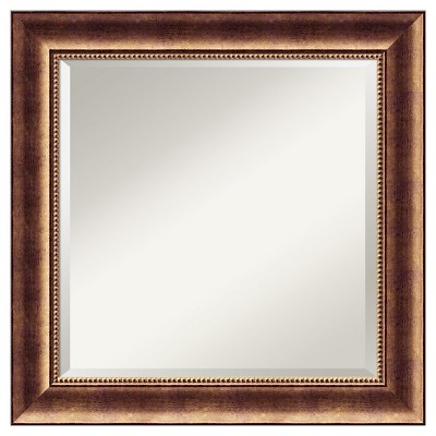Flash Sale โจ 25" x 25" Manhattan Bronze Wood Framed Wall Mirror - Amanti Art ๐