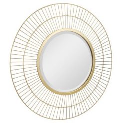 Coupon 🤩 Two Loop Radial Wire Mirror Gold - Stonebriar Collection ✔️