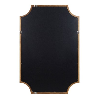 Outlet π Kate & Laurel All Things Decor 24" x 36" Hogan Scallop Wall Mirror Rustic Brown - Kate & Laurel All Things Decor π€© - Image 3