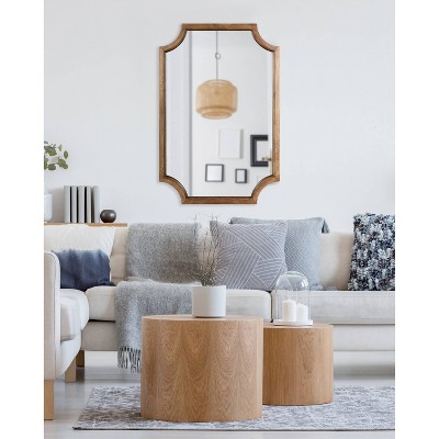 Outlet π Kate & Laurel All Things Decor 24" x 36" Hogan Scallop Wall Mirror Rustic Brown - Kate & Laurel All Things Decor π€© - Image 5