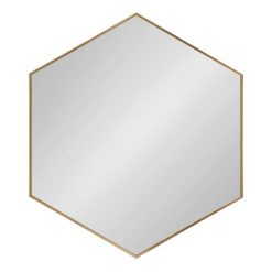 Top 10 🔥 Kate & Laurel All Things Decor 30.7 " x 34.7" Rhodes Hexagon Wall Mirror Gold - Kate & Laurel All Things Decor ⭐