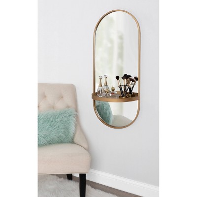 Hot Sale π Kate & Laurel All Things Decor 16" x 38" Estero Functional Wall Mirror Gold - Kate & Laurel All Things Decor π - Image 4