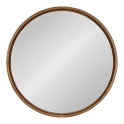 Cheapest ๐คฉ Kate & Laurel All Things Decor 30" Evans Round Wall Mirror Rustic Brown - Kate & Laurel All Things Decor ๐