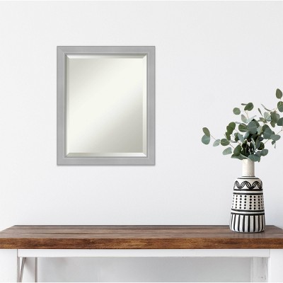 Hot Sale ๐ Vista Brushed Framed Bathroom Vanity Wall Mirror Nickel - Amanti Art โญ - Image 9