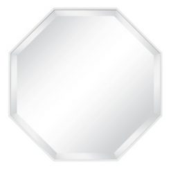 Hot Sale 💯 Kate & Laurel All Things Decor 25" x 25" Rhodes Framed Octagon Wall Mirror White - Kate and Laurel 🌟