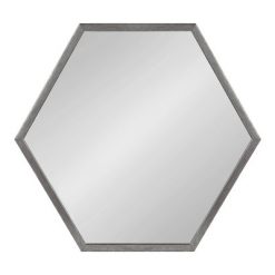 Cheap ⭐ Kate & Laurel All Things Decor 24" x 26" Laverty Hexagon Wall Mirror Dark Silver - Kate & Laurel All Things Decor 🌟