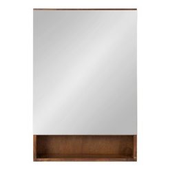 Buy ❤️ Kate & Laurel All Things Decor 20" x 30" Vin Decorative Wall Mirror with Shelves Rustic Brown - Kate & Laurel All Things Decor 😀