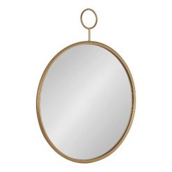 Promo 💯 Kate & Laurel All Things Decor 30" x 37.7" Chayce Round Wall Mirror Gold - Kate & Laurel All Things Decor 💯