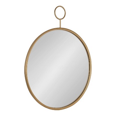 Promo 💯 Kate & Laurel All Things Decor 30" x 37.7" Chayce Round Wall Mirror Gold - Kate & Laurel All Things Decor 💯