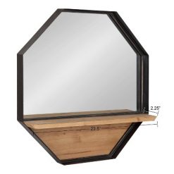 Hot Sale π₯° Kate & Laurel All Things Decor 24" x 24" Owing Functional Wall Mirror Brown - Kate & Laurel All Things Decor βοΈ