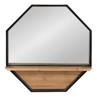 Hot Sale 🥰 Kate & Laurel All Things Decor 24" x 24" Owing Functional Wall Mirror Brown - Kate & Laurel All Things Decor ✔️ - Image 2