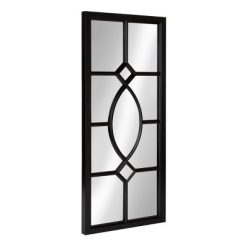 New 😍 Kate & Laurel All Things Decor 13" x 30" Cassat Framed Wall Accent Mirror Black - Kate and Laurel 👍