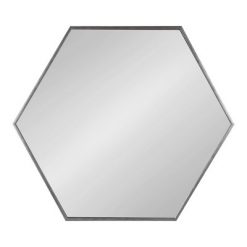Top 10 😀 Kate & Laurel All Things Decor 22" x 25" Rhodes Hexagon Wall Mirror Silver - Kate & Laurel All Things Decor 👍