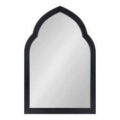 Discount 🥰 Kate & Laurel All Things Decor 20" x 30" Eileen Arch Wall Mirror Black - Kate & Laurel All Things Decor ✨