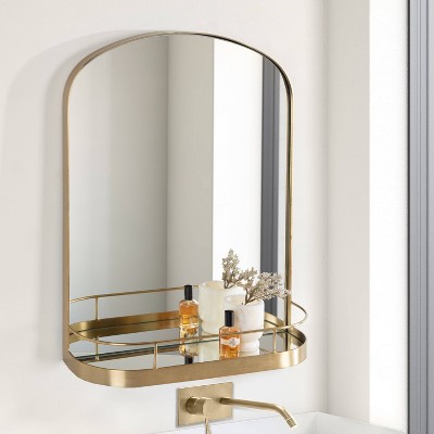 Best reviews of ✔️ Kate & Laurel All Things Decor 18" x 24" Peyson Functional Wall Mirror Gold - Kate & Laurel All Things Decor 🤩 - Image 5