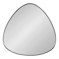 Best Sale ⭐ Kate & Laurel All Things Decor 24" x 24" Rollo Framed Triangle Decorative Wall Mirror Black - Kate & Laurel All Things Decor ⌛