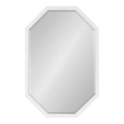 Discount ✨ Kate & Laurel All Things Decor 24" x 36" Hogan Framed Octagon Decorative Wall Mirror White - Kate & Laurel All Things Decor ✨