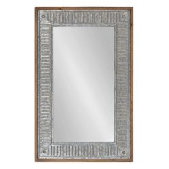 Deals ⭐ Kate & Laurel All Things Decor 20" x 30" Rectangle Deely Wall Mirror Rustic Brown - Kate & Laurel All Things Decor 😍