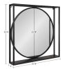 Top 10 ❤️ Kate & Laurel All Things Decor 24" x 24" McCauley Functional Wall Mirror Black - Kate & Laurel All Things Decor 🌟
