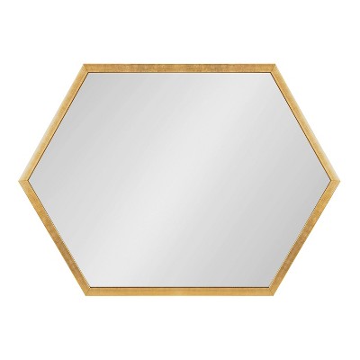 Hot Sale π Kate & Laurel All Things Decor 22" x 31" Laverty Hexagon Wall Mirror Gold - Kate & Laurel All Things Decor π