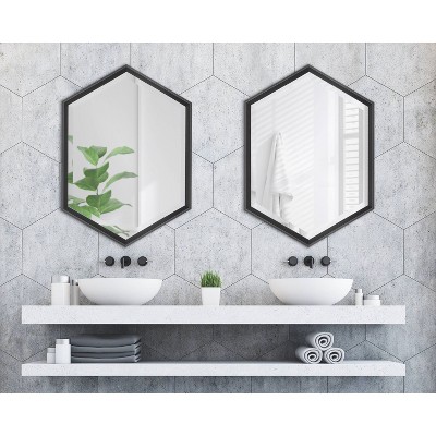 Discount 🛒 Kate & Laurel All Things Decor 22" x 31" Calder Hexagon Wall Mirror Black - Kate & Laurel All Things Decor 🧨 - Image 6