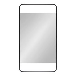 Best reviews of 👍 Kate & Laurel All Things Decor 20" x 36" Nobles Radius Corner Framed Decorative Wall Mirror Black - Kate & Laurel All Things Decor 💯