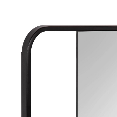 Best reviews of π Kate & Laurel All Things Decor 20" x 36" Nobles Radius Corner Framed Decorative Wall Mirror Black - Kate & Laurel All Things Decor π― - Image 2