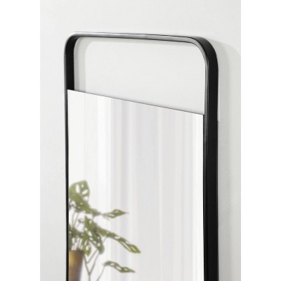 Best reviews of π Kate & Laurel All Things Decor 20" x 36" Nobles Radius Corner Framed Decorative Wall Mirror Black - Kate & Laurel All Things Decor π― - Image 5