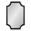Outlet 🥰 Kate & Laurel All Things Decor 20" x 30" Hogan Scallop Wall Mirror Black - Kate & Laurel All Things Decor ❤️