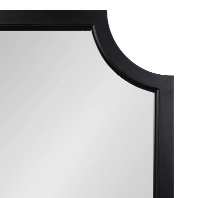 Outlet 🥰 Kate & Laurel All Things Decor 20" x 30" Hogan Scallop Wall Mirror Black - Kate & Laurel All Things Decor ❤️ - Image 2