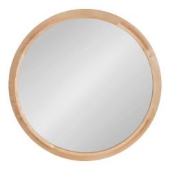 Discount 😉 Kate & Laurel All Things Decor 24" x 2" Uldrich Wood Framed Decorative Wall Mirror Natural - Kate & Laurel All Things Decor 🎉