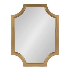 Flash Sale ⭐ Kate & Laurel All Things Decor 18" x 24" Hogan Scallop Wall Mirror Gold - Kate & Laurel All Things Decor 👏