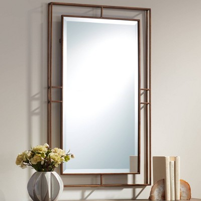 Best Pirce β Uttermost Rectangular Vanity Wall Mirror Rustic Antique Gold Openwork Iron Frame Beveled 24" Wide for Bathroom Bedroom Living Room π