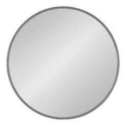 Promo 🤩 Kate & Laurel All Things Decor 30" Caskill Round Wall Mirror Gray - Kate & Laurel All Things Decor ❤️