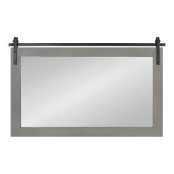 Best Pirce 💯 Kate & Laurel All Things Decor 40" x 26" Rectangle Cates Wall Mirror Gray - Kate & Laurel All Things Decor 😉