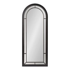 Discount ❤️ Kate & Laurel All Things Decor 20" x 48" Audubon Arch Wall Mirror Black - Kate & Laurel All Things Decor ⌛