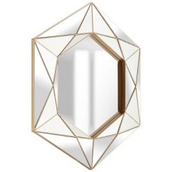 Buy 👏 22" Modern Geometric Round Wall Mount Accent Mirror - Patton Wall Decor ✨