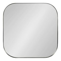 Best reviews of 🎁 Kate & Laurel All Things Decor 24" x 24" Rollo Framed Decorative Wall Mirror Silver - Kate & Laurel All Things Decor ⌛