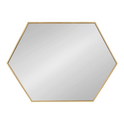 Best Pirce β€οΈ Kate & Laurel All Things Decor 22" x 31" Rhodes Hexagon Wall Mirror Gold - Kate & Laurel All Things Decor π
