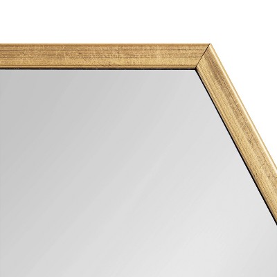 Best Pirce β€οΈ Kate & Laurel All Things Decor 22" x 31" Rhodes Hexagon Wall Mirror Gold - Kate & Laurel All Things Decor π - Image 2