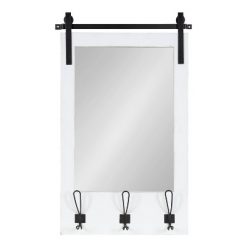 Best deal 🎁 Kate & Laurel All Things Decor 18" x 28" Cates Functional Wall Mirror White - Kate & Laurel All Things Decor 🎁