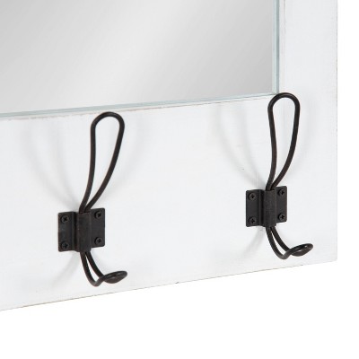 Best deal π Kate & Laurel All Things Decor 18" x 28" Cates Functional Wall Mirror White - Kate & Laurel All Things Decor π - Image 4