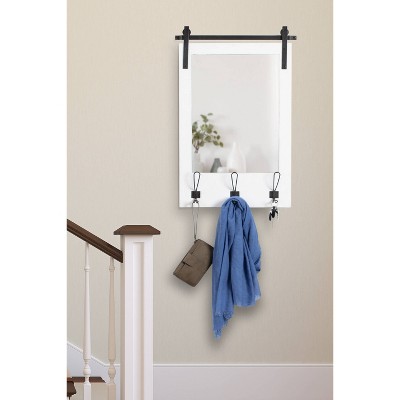 Best deal π Kate & Laurel All Things Decor 18" x 28" Cates Functional Wall Mirror White - Kate & Laurel All Things Decor π - Image 5