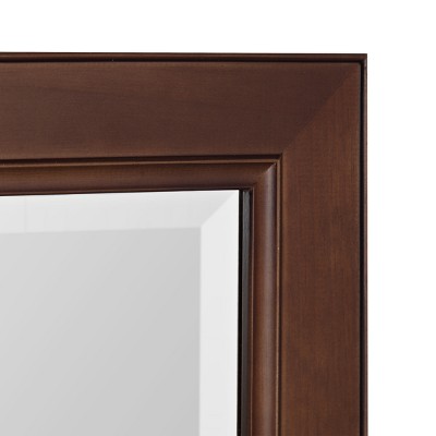 Promo π 36" x 2" Pub Mirror with Metal Hooks Walnut Brown - DesignOvation β¨ - Image 2